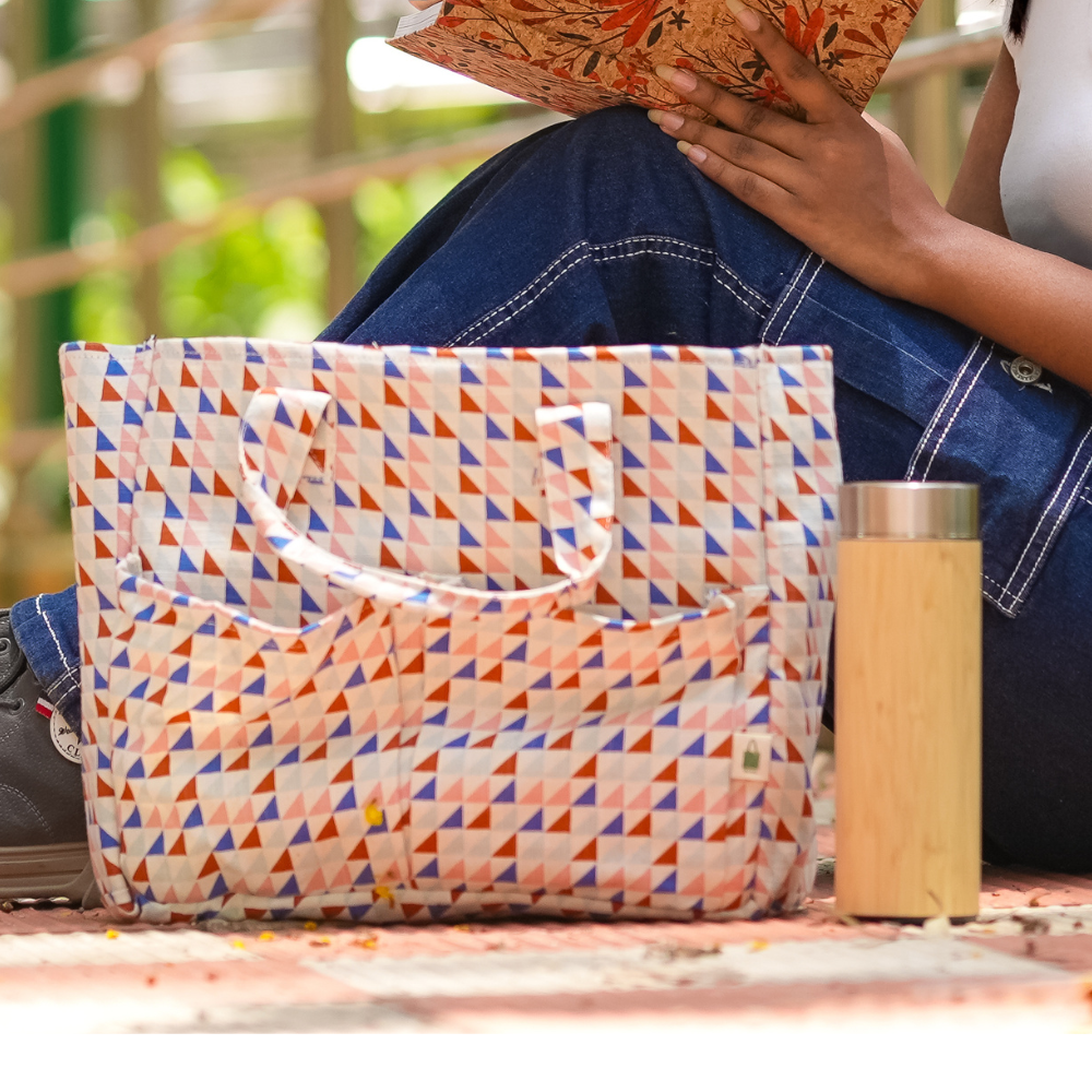 Satchel Bag - Geometric Pattern