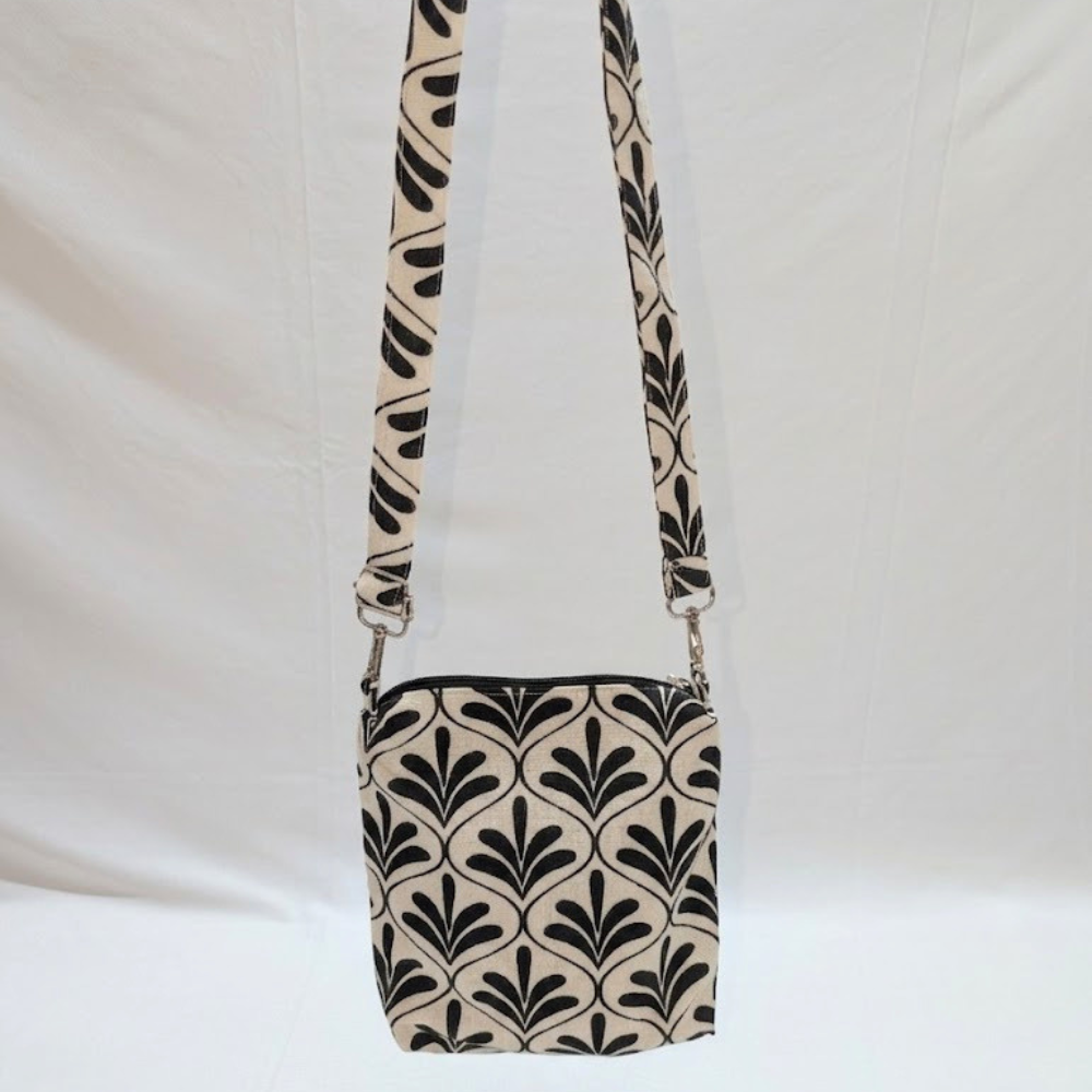 Sling Bag - Black Flower