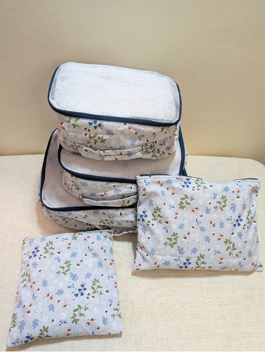 Travel Organiser - Blue Floral