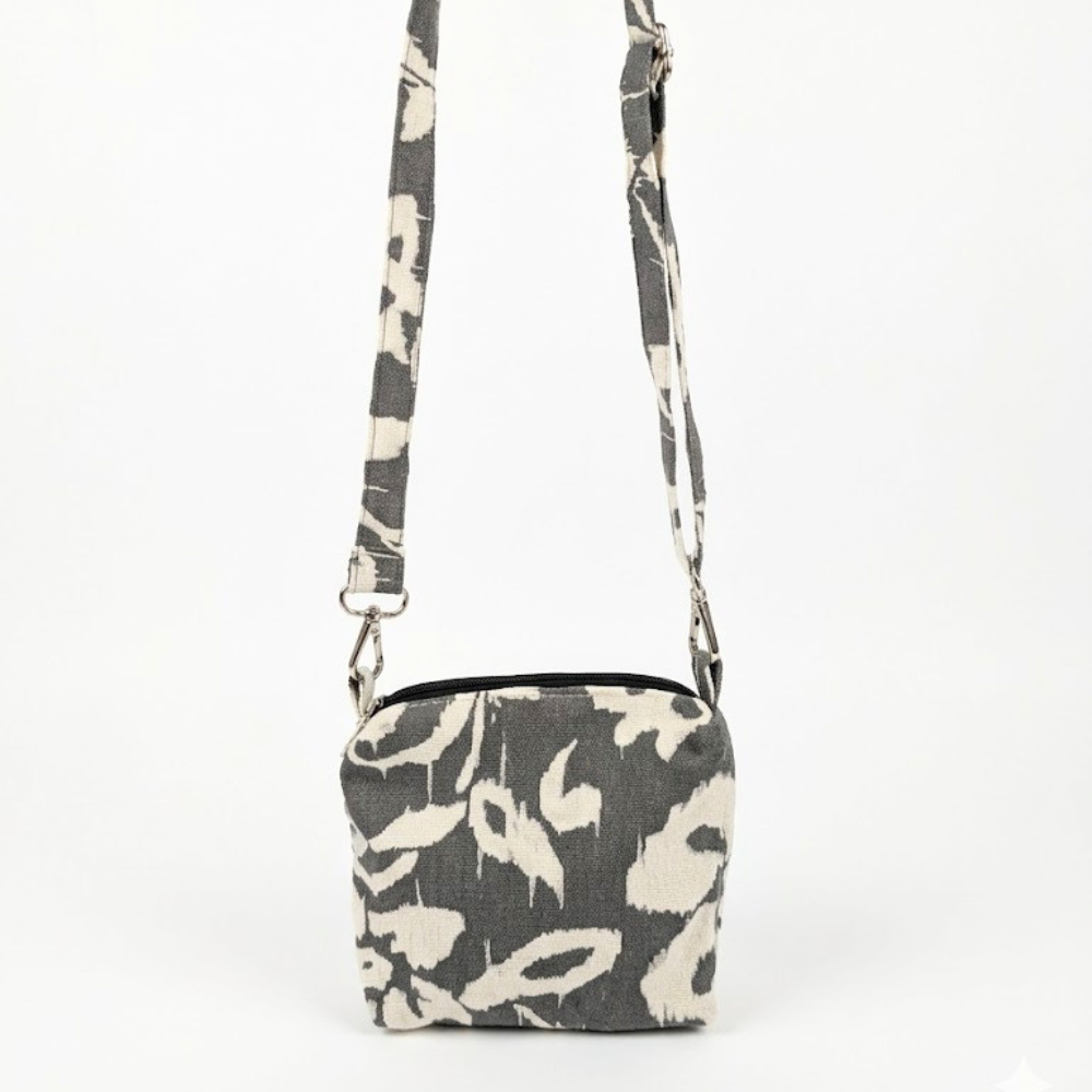 Sling Bag - Grey Ikkat