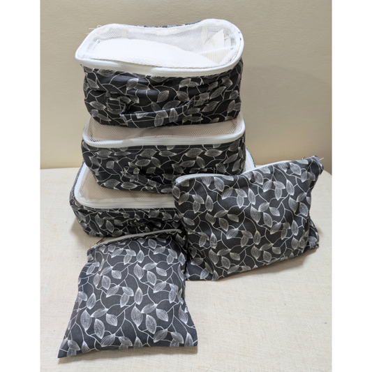 Travel Organiser - Grey and White Buds