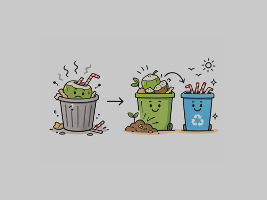 Keep Tender Coconut Waste, Clean and Separate