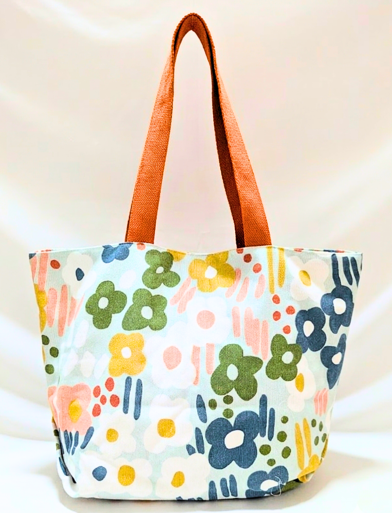 Maxi Tote Bag - Green and Orange