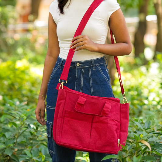 Satchel Bag - Red