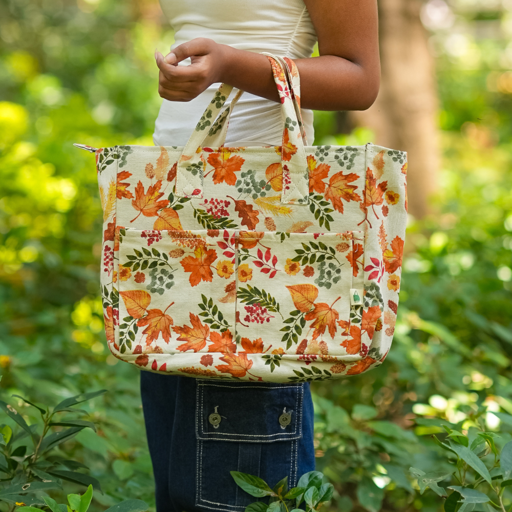 Satchel Bag - Spring Leaves