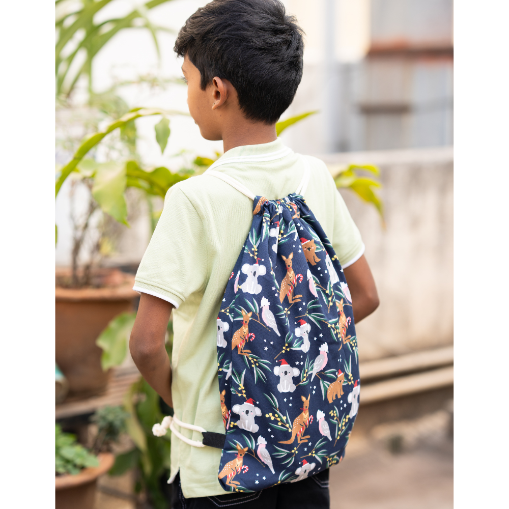 Foldable Backpack - Bear and Kangaroo