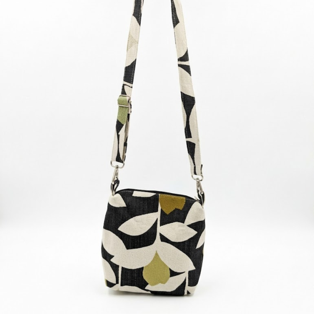 Sling Bag - Black Leaves