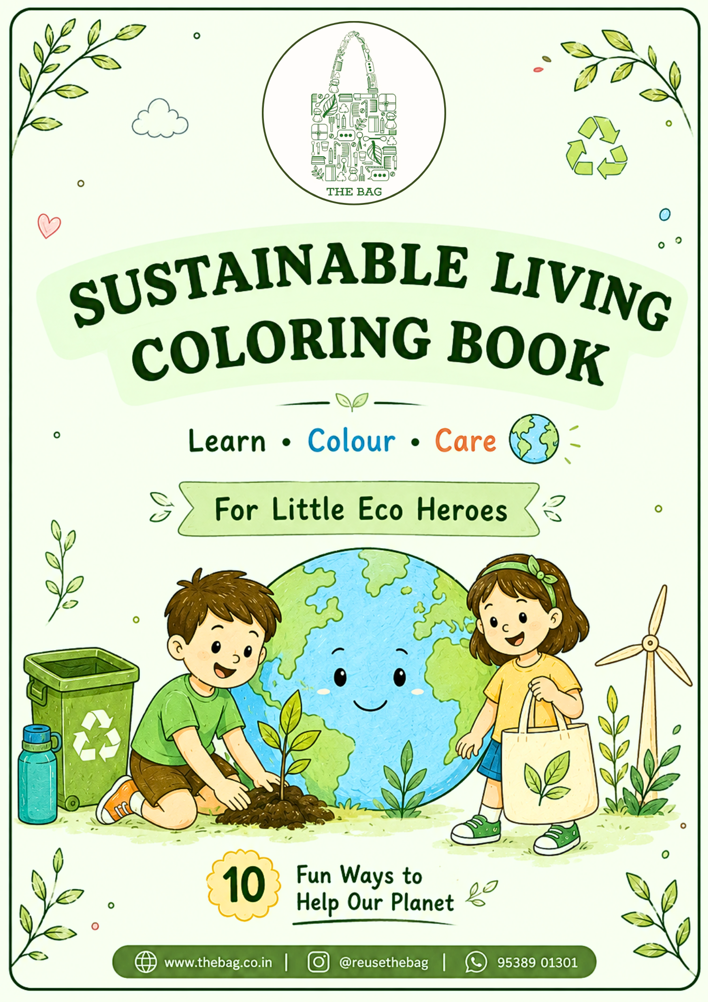 Sustainable Living Coloring Book for Kids