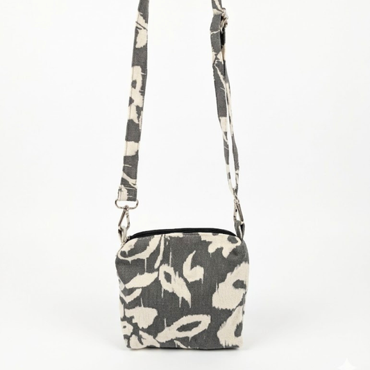 Sling Bag - Grey Ikkat