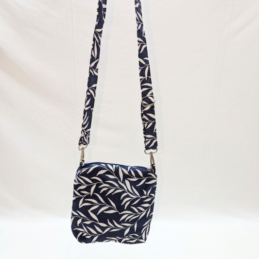 Sling bag - Blue Leaves