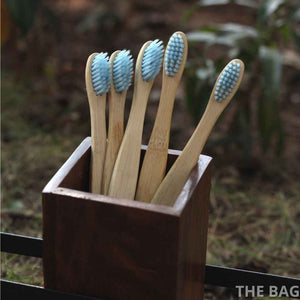 Natural bamboo toothbrushes for your kid's dental hygiene. 