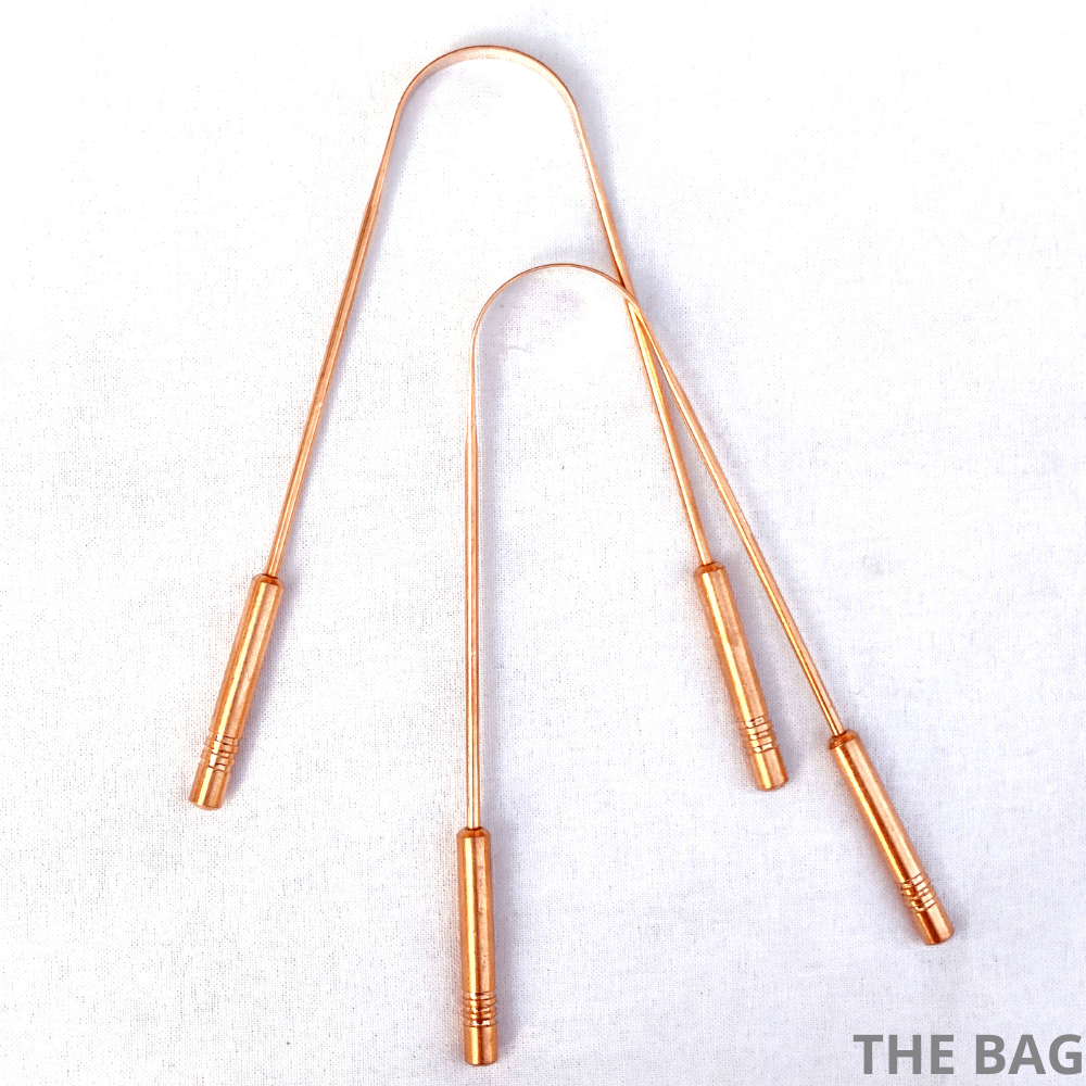 Copper tongue cleaner eco friendly devices - THE BAG