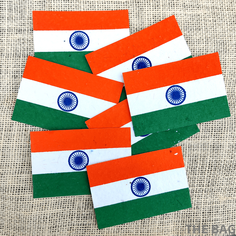 Plantable seedpaper national flags for 75'tn Independence day celebrations