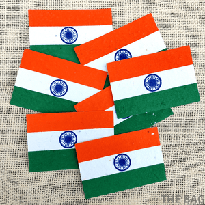 Open image in slideshow, Plantable seedpaper national flags for 75&#39;tn Independence day celebrations
